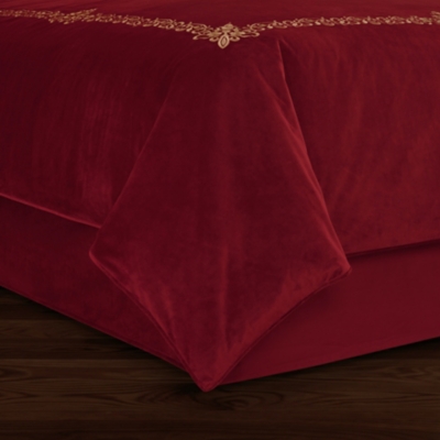 J. Queen New York Noelle Crimson King Bedskirt, Crimson, rollover