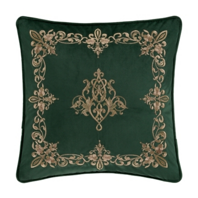 J. Queen New York Noelle Evergreen Square Decorative Throw Pillow, , large