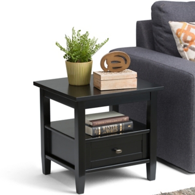 Simpli Home Warm Shaker End Table, Black