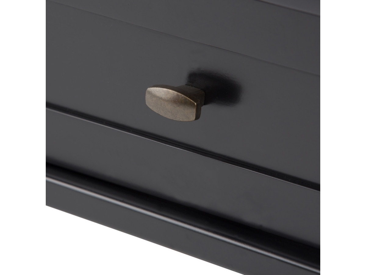 Simpli Home Warm Shaker End Table, Black, large