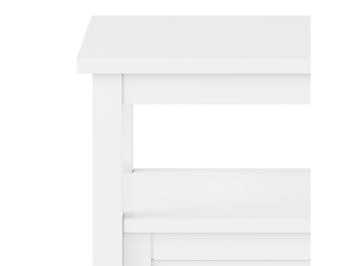 Simpli Home Warm Shaker End Table, White, large