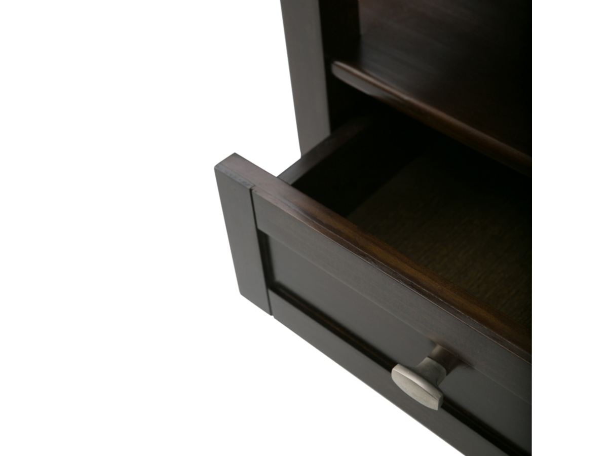 Simpli Home Warm Shaker End Table, Tobacco Brown, large