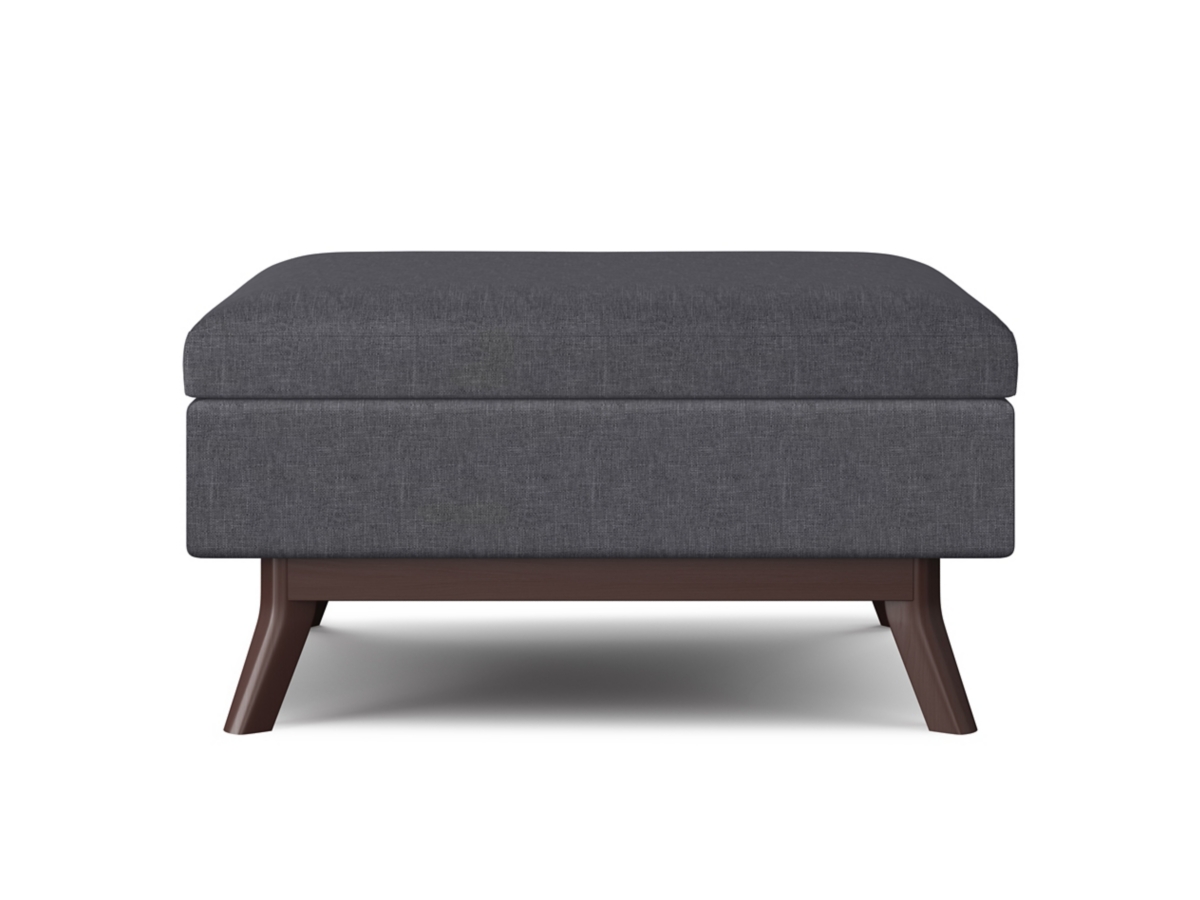 Simpli Home Owen Coffee Table Ottoman, Slate Gray, large