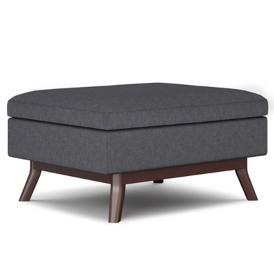 Simpli Home Owen Coffee Table Ottoman, Slate Gray, large