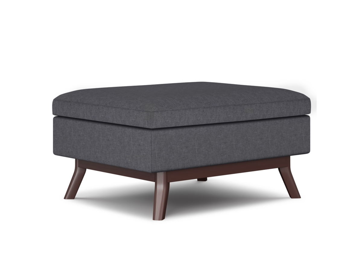 Simpli Home Owen Coffee Table Ottoman, Slate Gray, large