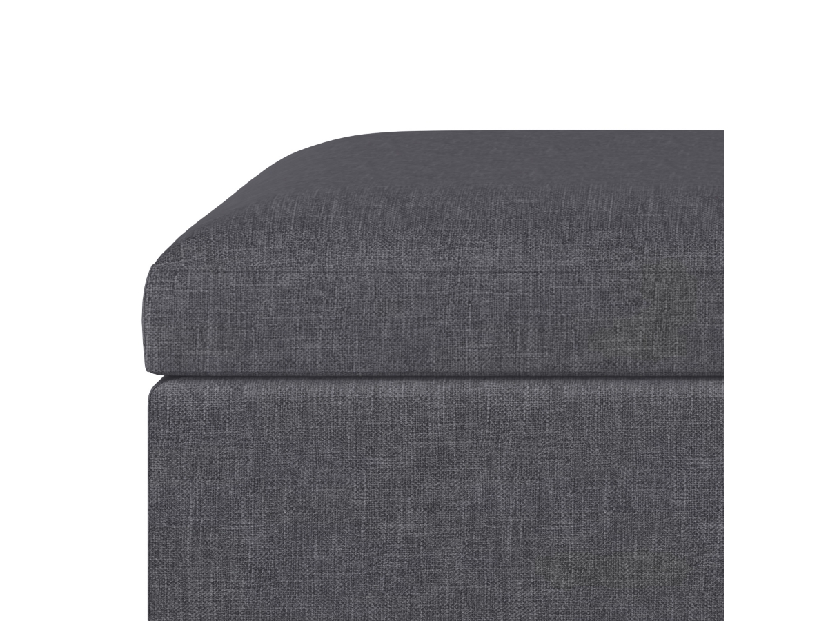 Simpli Home Owen Coffee Table Ottoman, Slate Gray, large