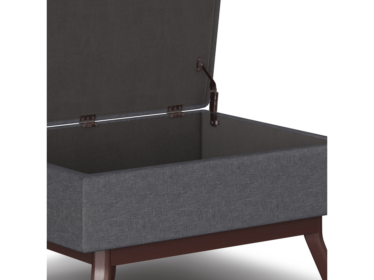 Simpli Home Owen Coffee Table Ottoman, Slate Gray, large