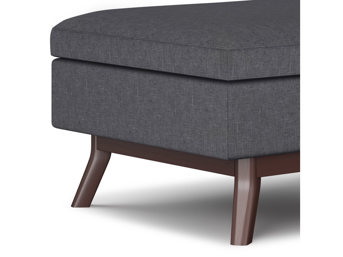 Simpli Home Owen Coffee Table Ottoman, Slate Gray, large