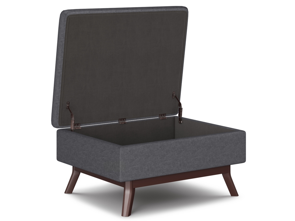 Simpli Home Owen Coffee Table Ottoman, Slate Gray, large