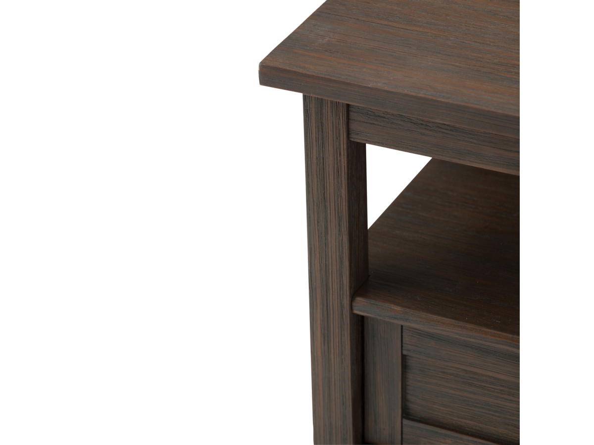 Simpli Home Warm Shaker End Table, Farmhouse Brown, large