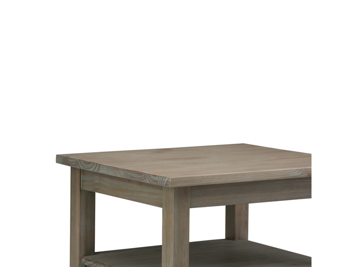 Simpli Home Warm Shaker End Table, Distressed Gray, large
