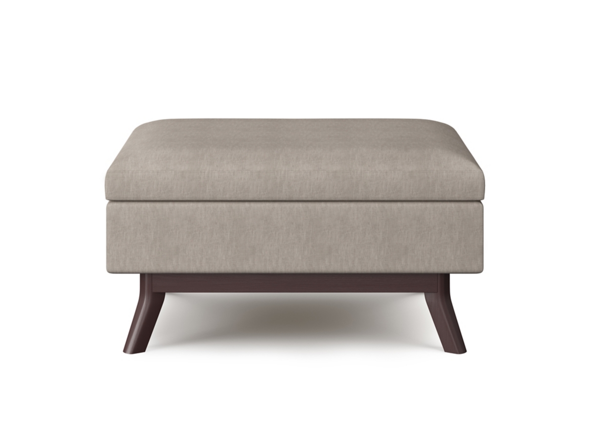 Simpli Home Owen Coffee Table Ottoman, Natural, large