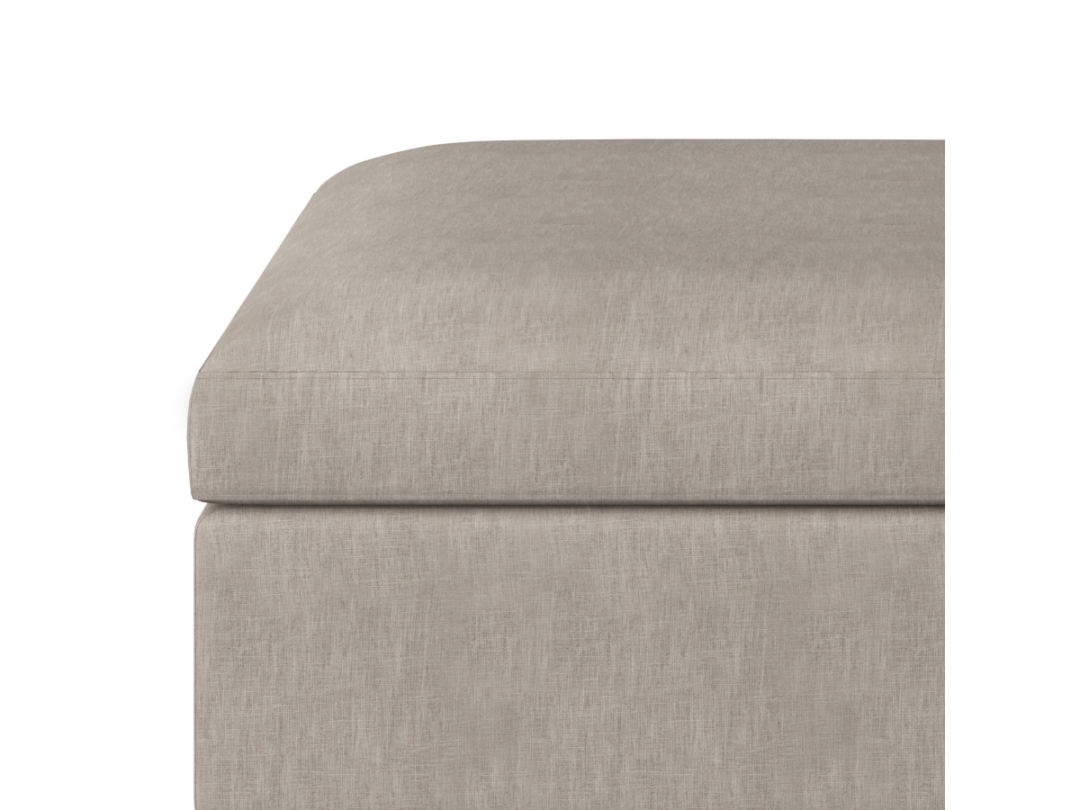 Simpli Home Owen Coffee Table Ottoman, Natural, large