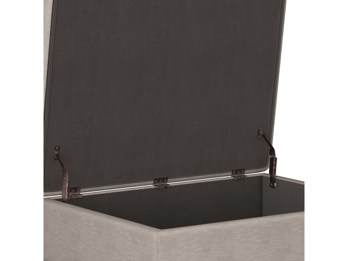 Simpli Home Owen Coffee Table Ottoman, Natural, large