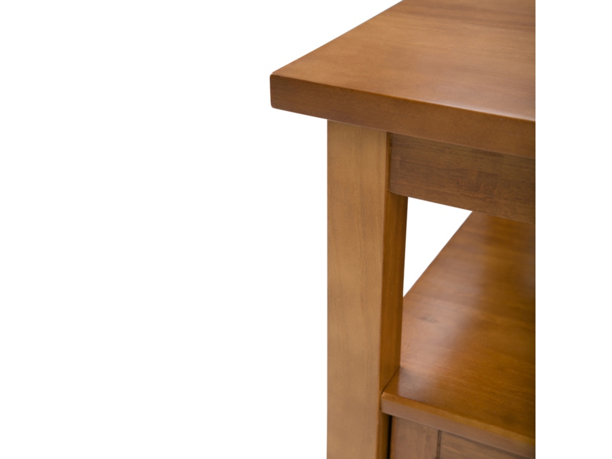 Simpli Home Warm Shaker End Table, Light Golden Brown, large
