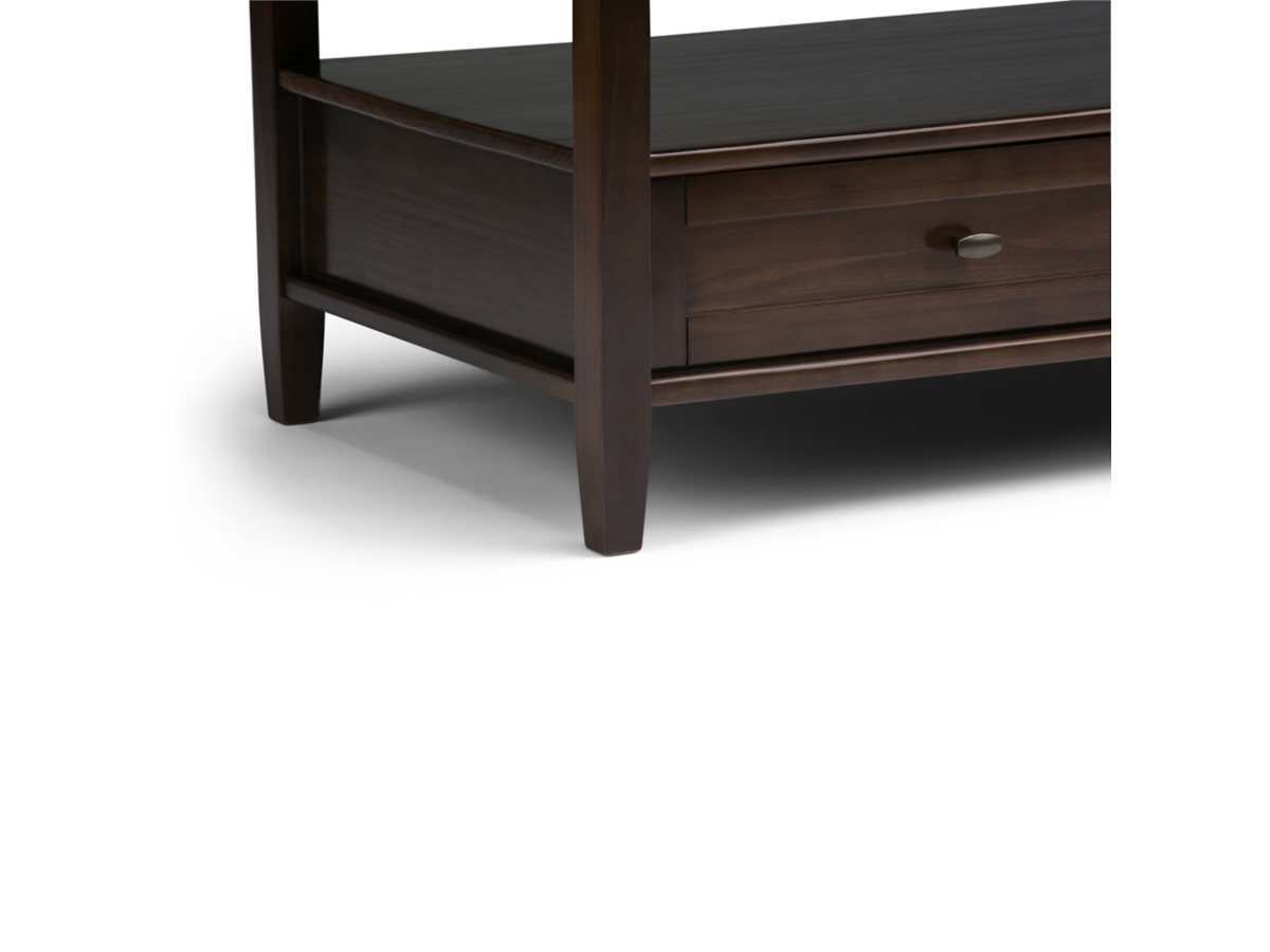 Simpli Home Warm Shaker Coffee Table, Tobacco Brown, large