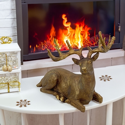 A600082257 Galt International Reindeer Statue, Gold sku A600082257