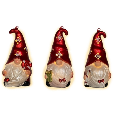 Galt International Gnome Ornaments (Set of 3), , large