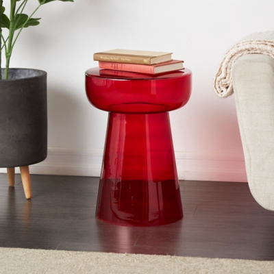 Bayberry Lane Evie Accent Table, Red