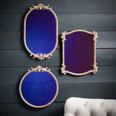 A600082335 Sullivans Heirloom Ornate Mirror Set of 3, Gold sku A600082335