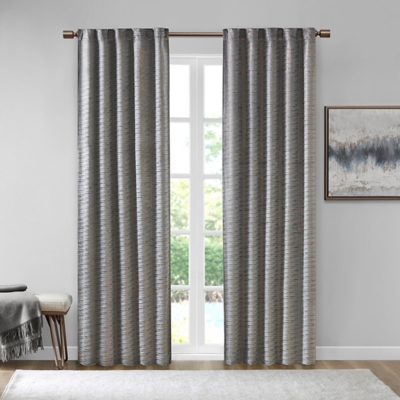 Colt Room Darkening Curtain (Set of 2), Gray/Copper