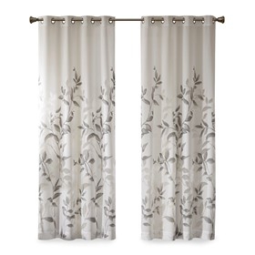 Cecily Burnout Curtain (Set of 2), Gray, large