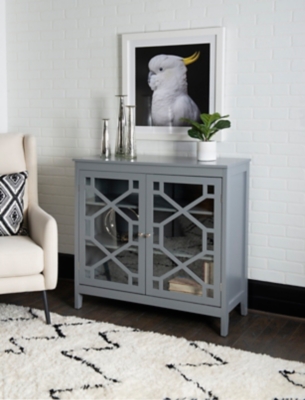 Linon Kedrick Large Cabinet, Gray