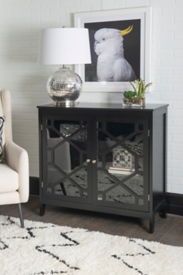 A600082407 Linon Kedrick Large Cabinet, Black sku A600082407