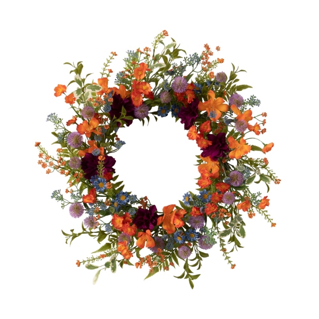 Sullivans Artificial 21" Dahlia Mix Wreath