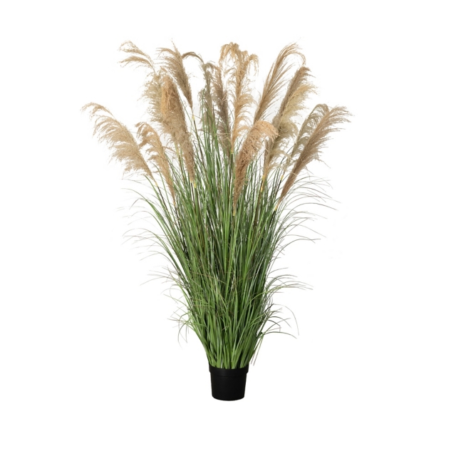 Sullivans Artificial 6'4" Towering Potted Plume Grass