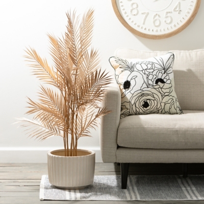 Sullivans Artificial 45 Multi-Branch Palm Tree, Gold