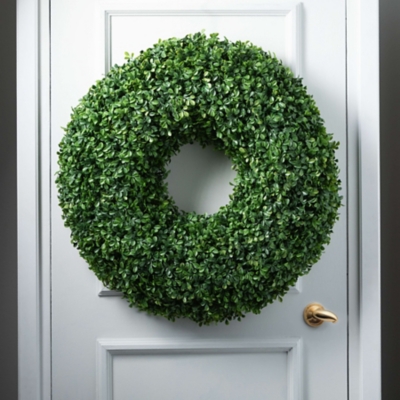 Sullivans Artificial 23 Boxwood Wreath, Green