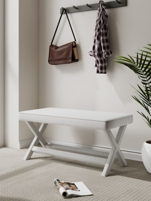 Abigail Bench, Cream, rollover