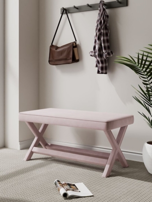 Abigail Bench, Pink, rollover