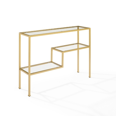 Crosley Furniture Sloane Entryway Console Table, Gold, large