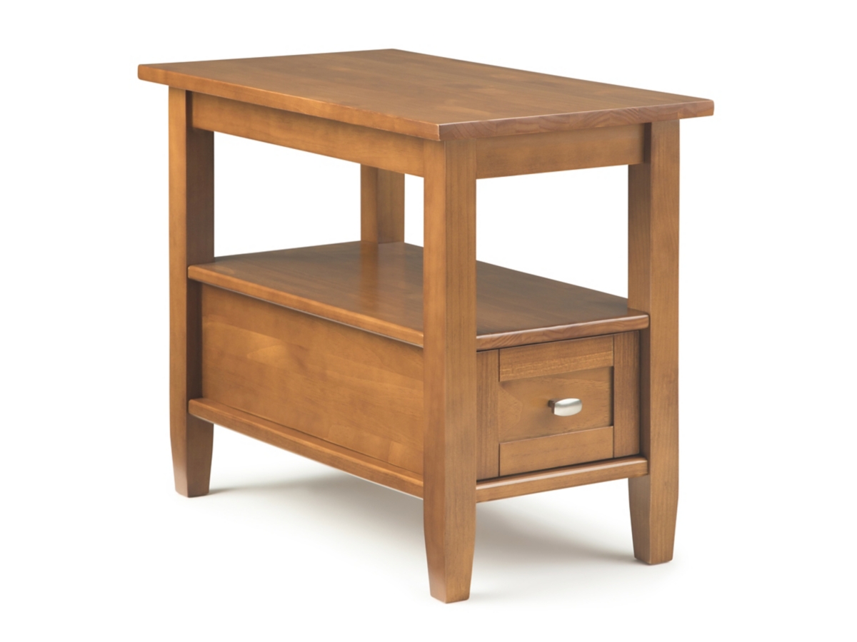 Simpli Home Warm Shaker Narrow Accent Side Table, Light Golden Brown, large