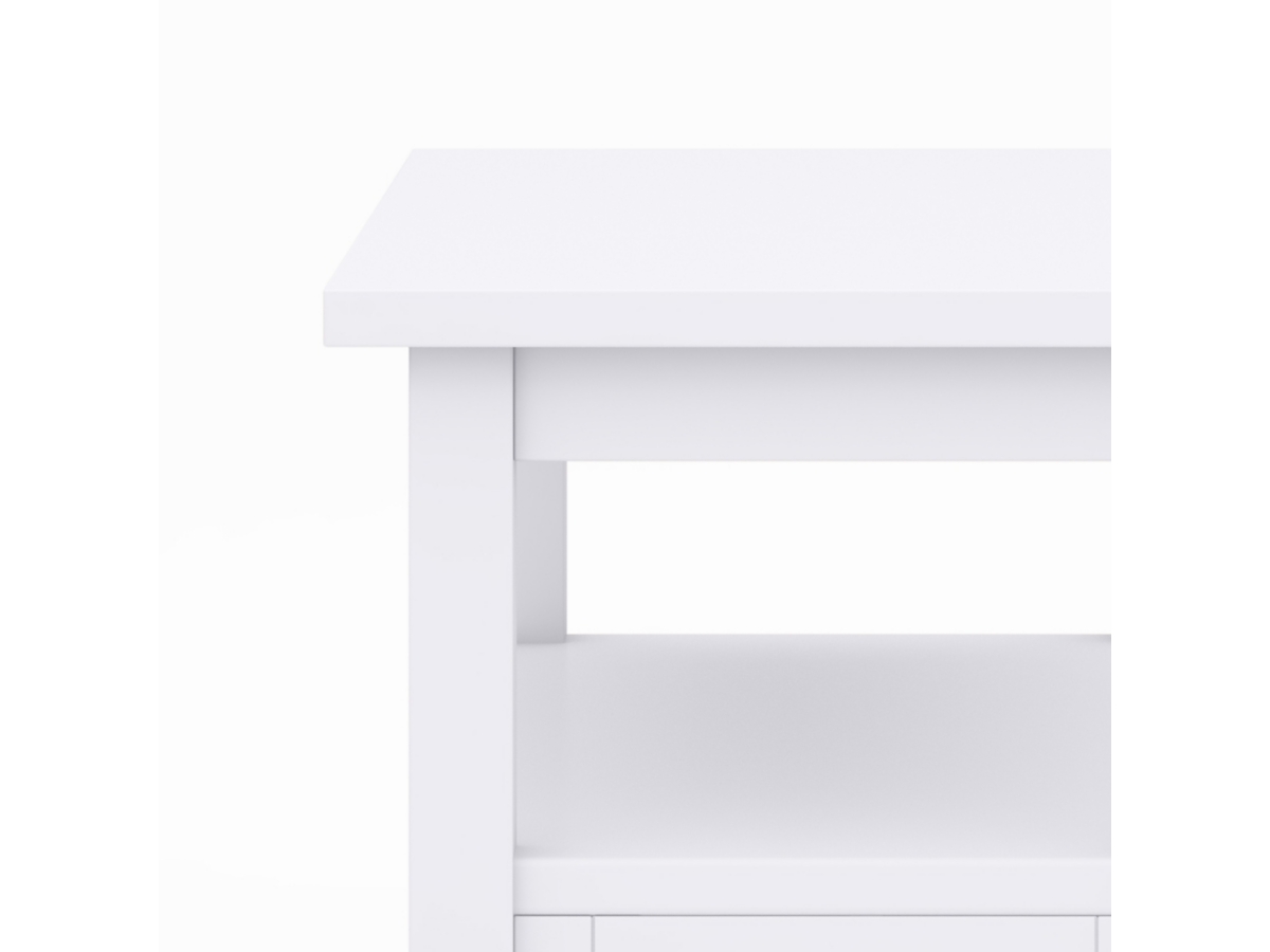 Simpli Home Warm Shaker Narrow Accent Side Table, White, large