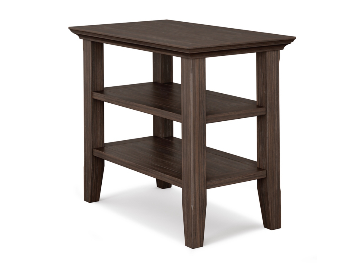 Simpli Home Acadian Narrow Accent Side Table, Farmhouse Brown, large