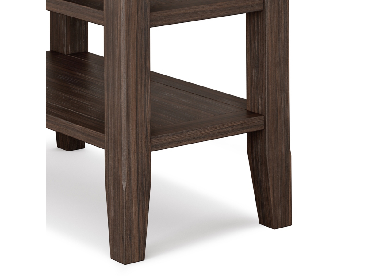 Simpli Home Acadian Narrow Accent Side Table, Farmhouse Brown, large