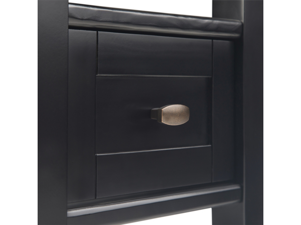 Simpli Home Warm Shaker Narrow Accent Side Table, Black, large