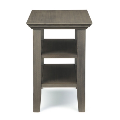 Simpli Home Acadian Narrow Accent Side Table, Farmhouse Gray, large