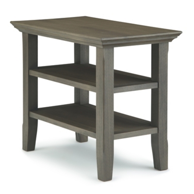 Simpli Home Acadian Narrow Accent Side Table, Farmhouse Gray, large