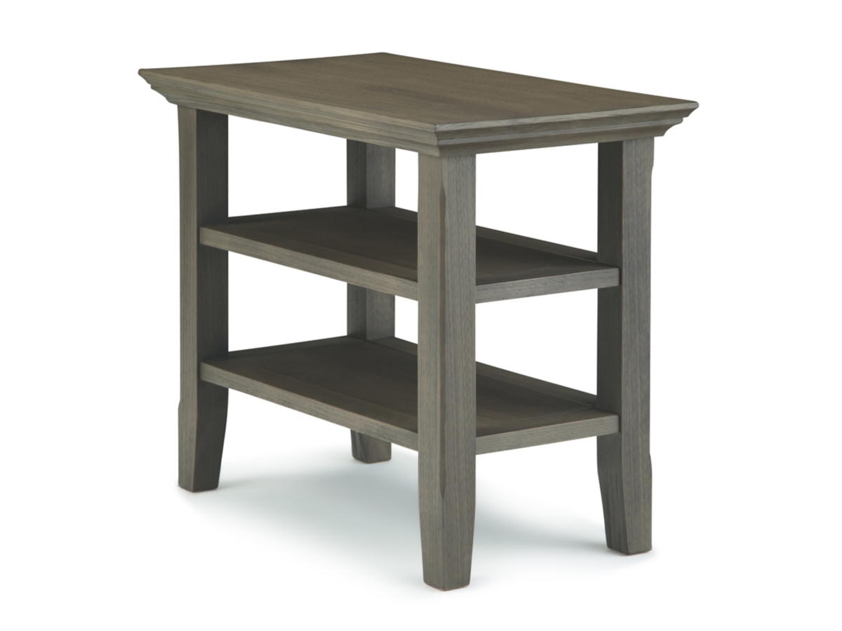 Simpli Home Acadian Narrow Accent Side Table, Farmhouse Gray, large