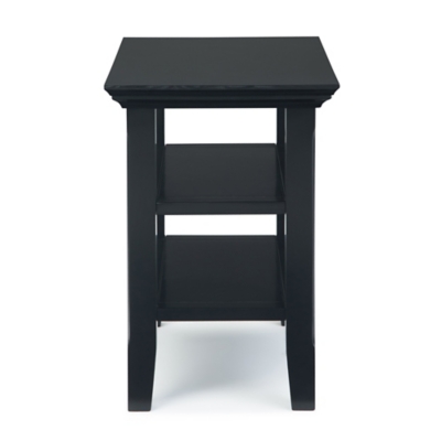 Simpli Home Acadian Narrow Accent Side Table, Black, large