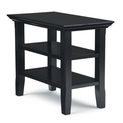 Simpli Home Acadian Narrow Accent Side Table, Black, large