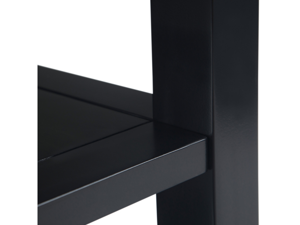 Simpli Home Acadian Narrow Accent Side Table, Black, large