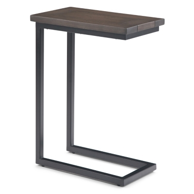Simpli Home Skyler C Side Table, Walnut Brown, large