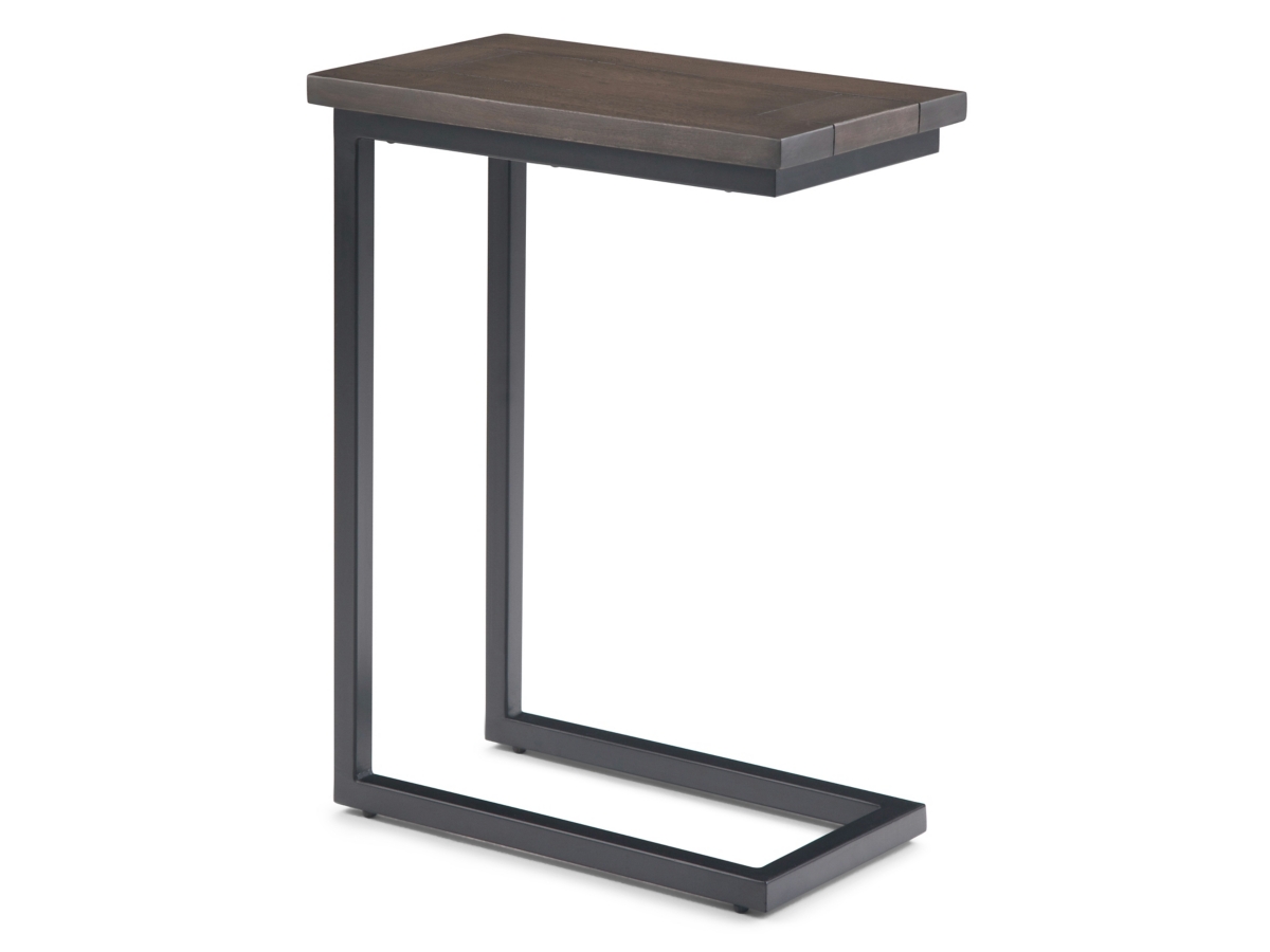 Simpli Home Skyler C Side Table, Walnut Brown, large