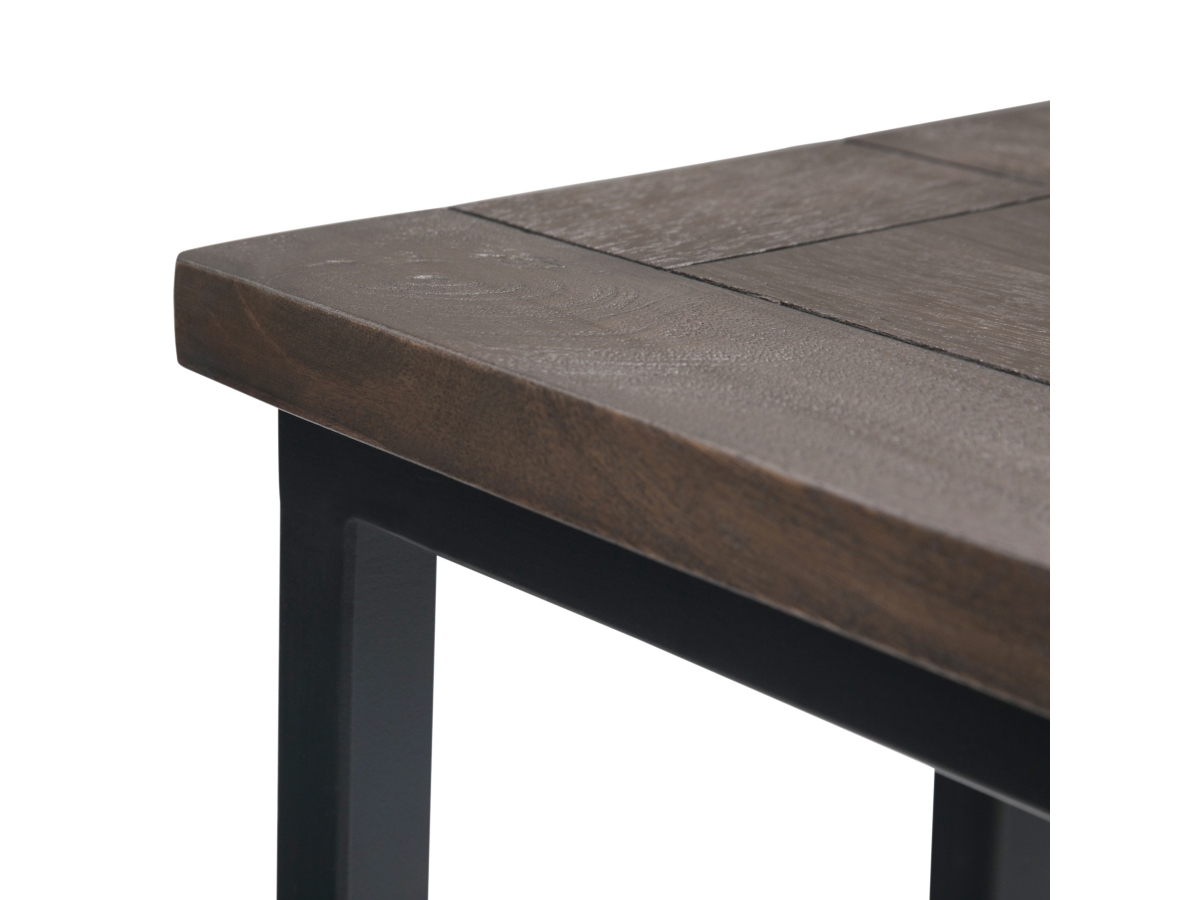 Simpli Home Skyler C Side Table, Walnut Brown, large