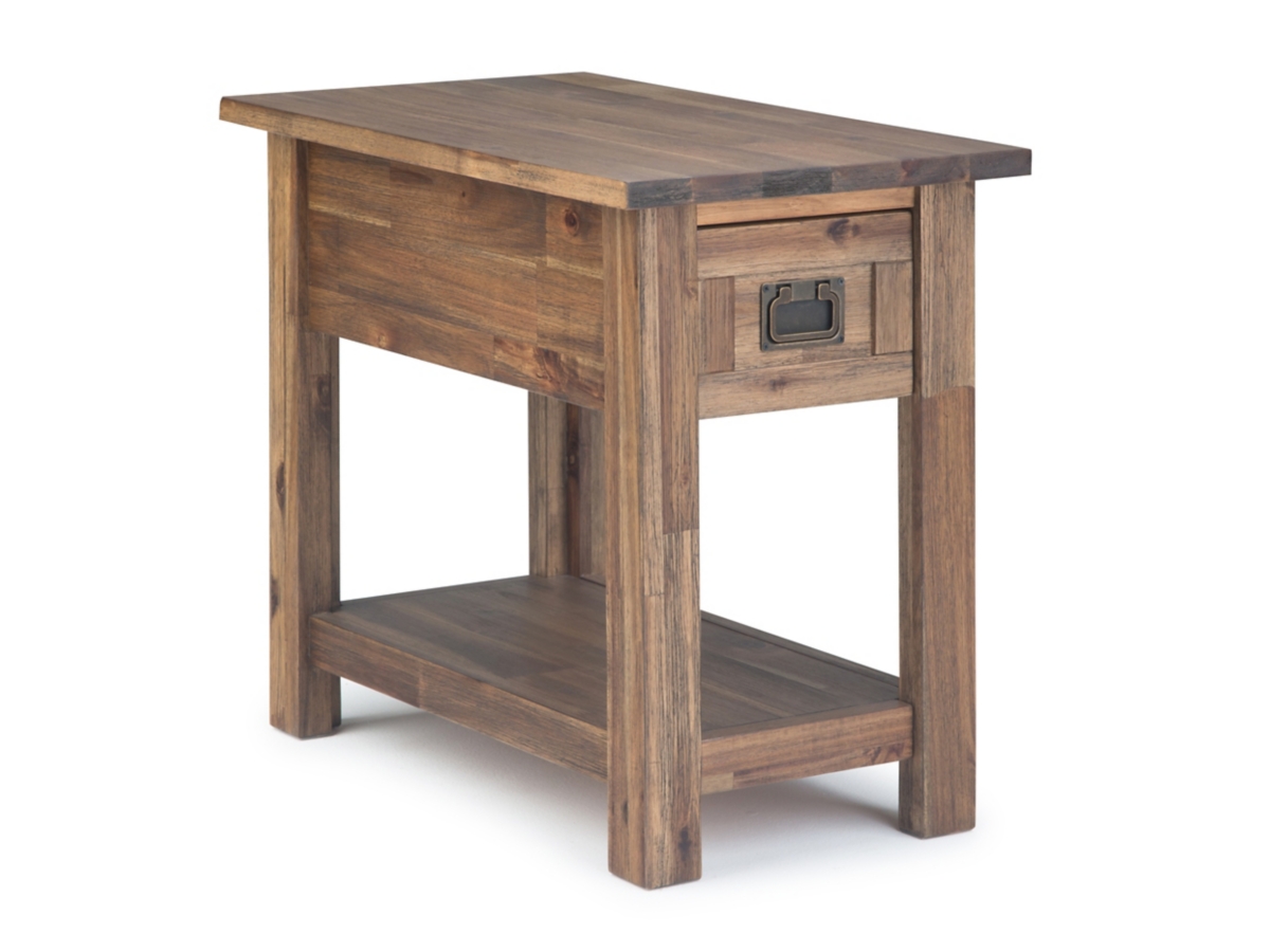 Simpli Home Monroe Narrow Accent Side Table, Rustic Natural Aged Brown, large